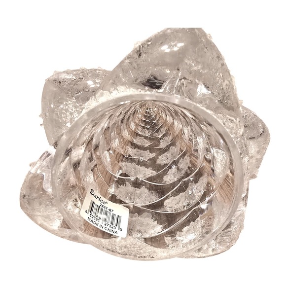 NWOT Darice Frosted Glass Snowman with Scarf and Hat with Christmas Tree Set - Picture 9 of 14